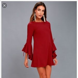Lulu’s Red/Burgundy shift dress